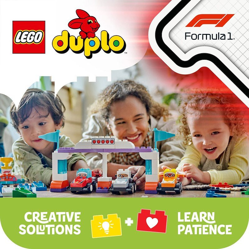 Lego Duplo Auto da corsa e piloti Team F1 10445