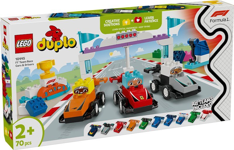 Lego Duplo Auto da corsa e piloti Team F1 10445
