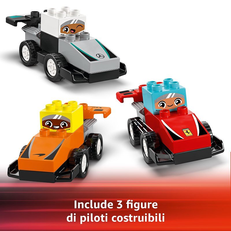 Lego Duplo Auto da corsa e piloti Team F1 10445