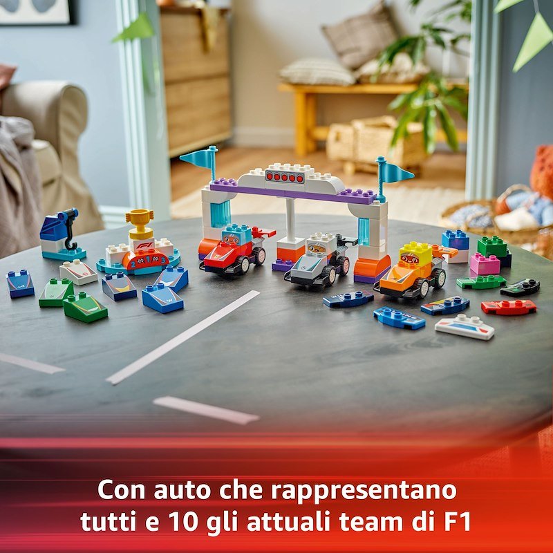 Lego Duplo Auto da corsa e piloti Team F1 10445