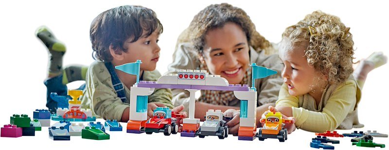 Lego Duplo Auto da corsa e piloti Team F1 10445