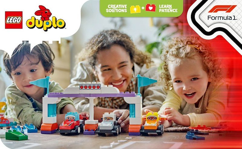 Lego Duplo Auto da corsa e piloti Team F1 10445
