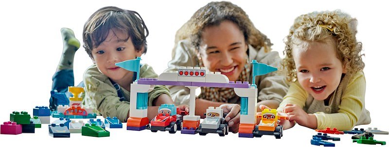 Lego Duplo Auto da corsa e piloti Team F1 10445