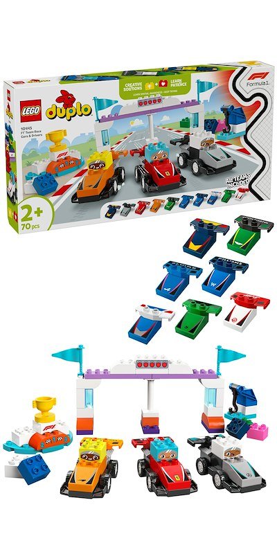 Lego Duplo Auto da corsa e piloti Team F1 10445