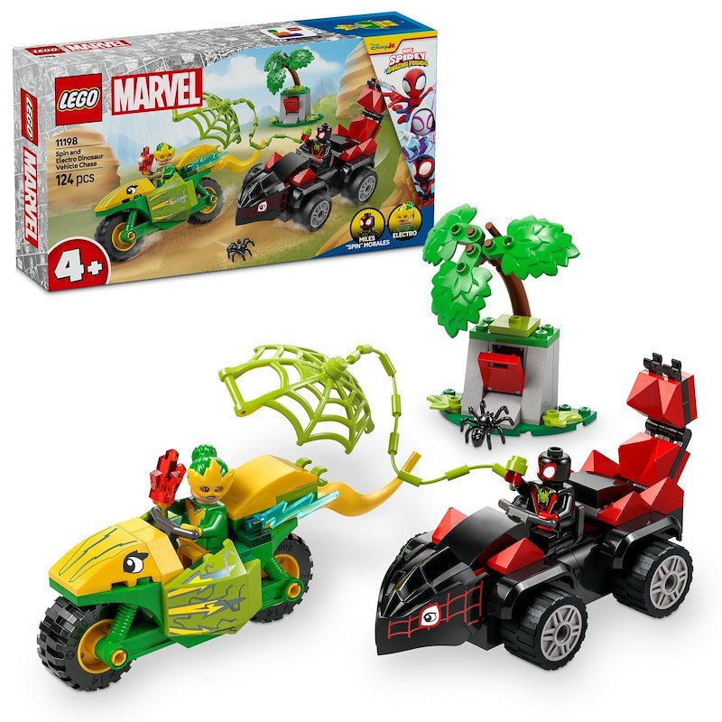 Lego Marvel Inseguimento sui Dino-Veicoli Si Spin ed Electro11198