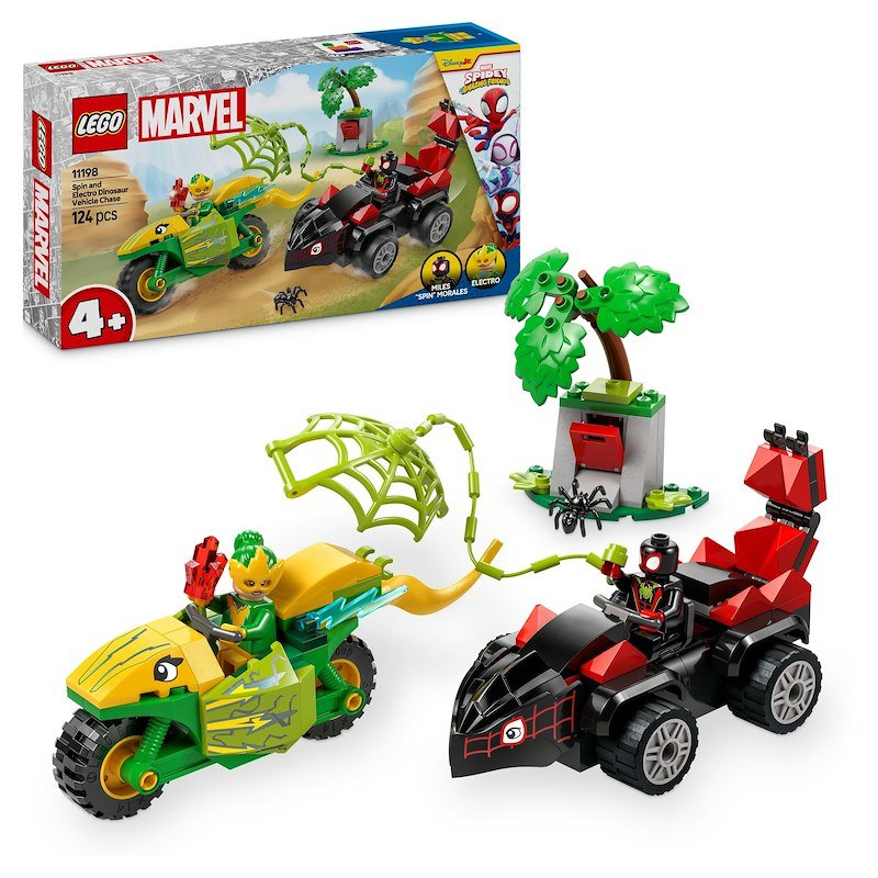 Lego Marvel Inseguimento sui Dino-Veicoli Si Spin ed Electro11198