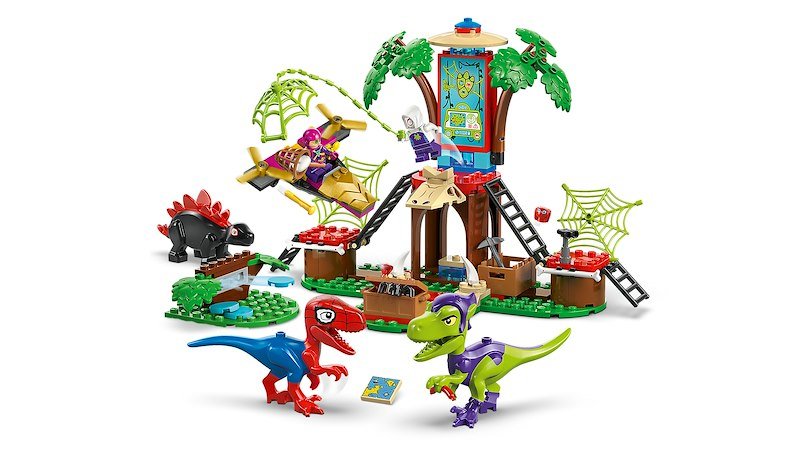 Lego Battaglia con il Raptor al Quartier Generale sull’albero di Spider-man e Gobby 11200