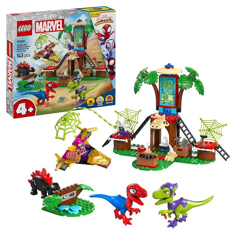 Lego Battaglia con il Raptor al Quartier Generale sull’albero di Spider-man e Gobby 11200