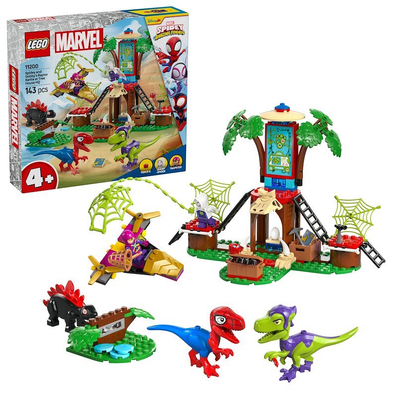 Lego Battaglia con il Raptor al Quartier Generale sull’albero di Spider-man e Gobby 11200