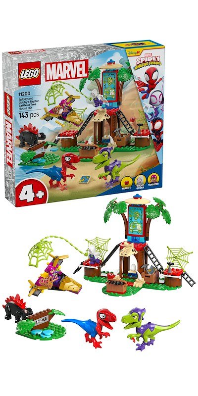 Lego Battaglia con il Raptor al Quartier Generale sull’albero di Spider-man e Gobby 11200