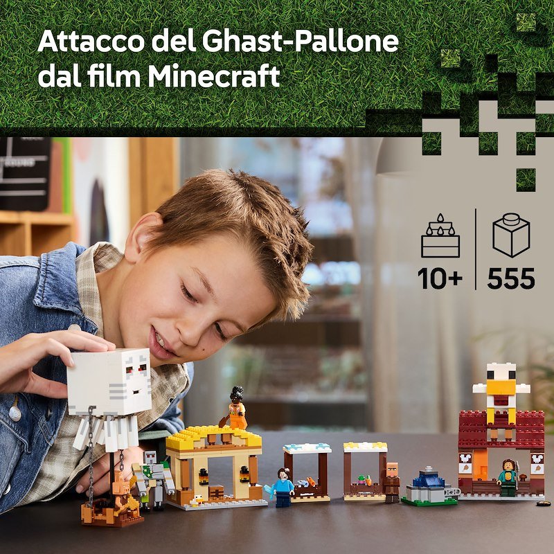 Lego Minecraft Attacco al villaggio del Ghast-pallone 21273