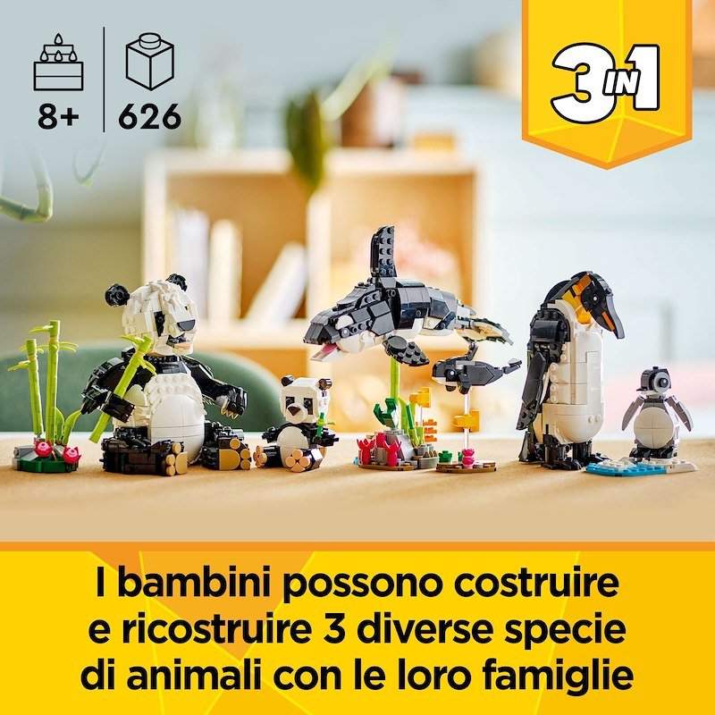 Lego® ANIMALI SELVATICI:FAMIGLIA DI PANDA-31165