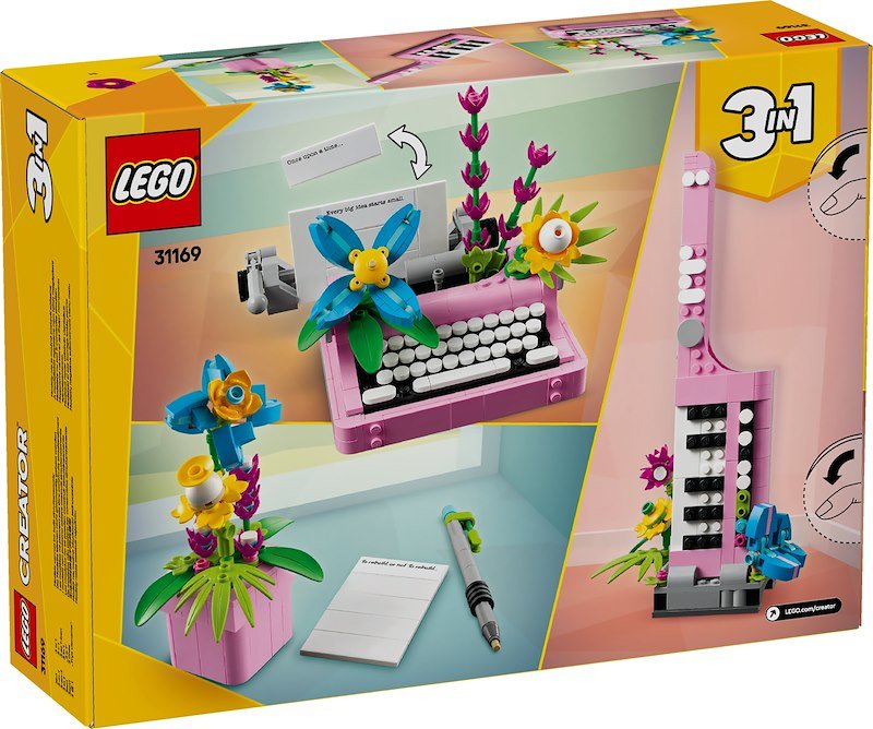 Lego® MACCHINA DA SCRIVERE CON FIORI- 31169