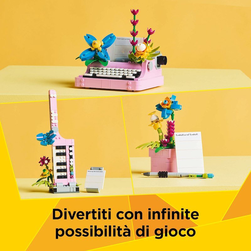 Lego® MACCHINA DA SCRIVERE CON FIORI- 31169