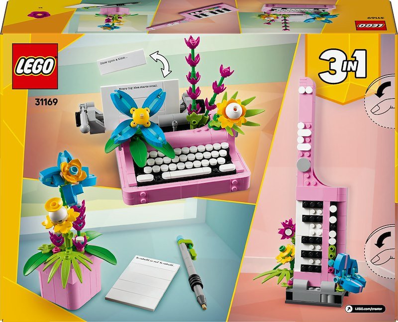 Lego® MACCHINA DA SCRIVERE CON FIORI- 31169