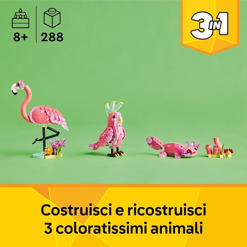 Lego Creator Animali Selvatici: Fenicottero Rosa 31170