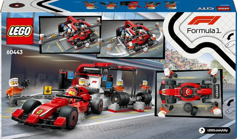 Lego® City Pit Stop e meccanici con monoposto Ferrari F1 (60443)