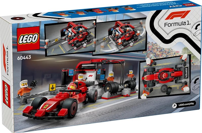 Lego® City Pit Stop e meccanici con monoposto Ferrari F1 (60443)