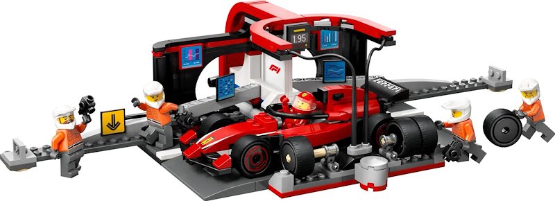 Lego® City Pit Stop e meccanici con monoposto Ferrari F1 (60443)
