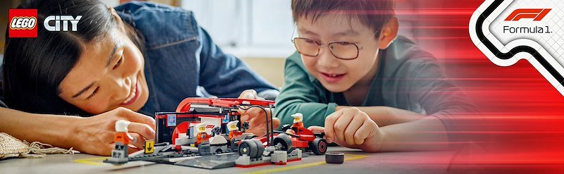 Lego® City Pit Stop e meccanici con monoposto Ferrari F1 (60443)