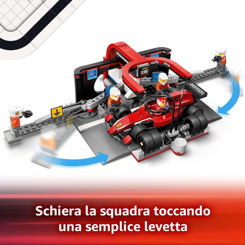 Lego® City Pit Stop e meccanici con monoposto Ferrari F1 (60443)