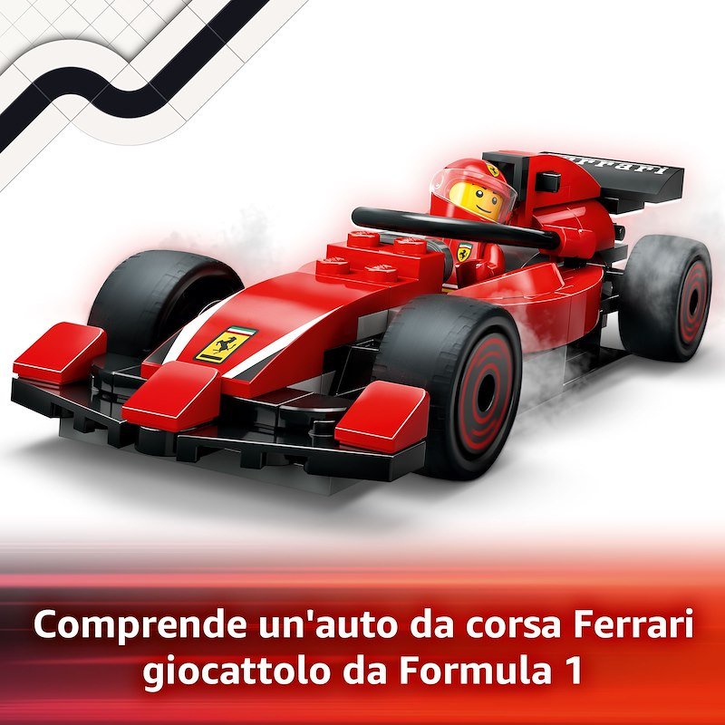 Lego® City Pit Stop e meccanici con monoposto Ferrari F1 (60443)