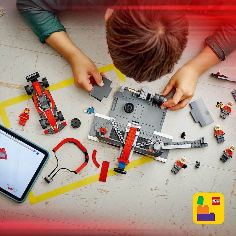 Lego® City Pit Stop e meccanici con monoposto Ferrari F1 (60443)