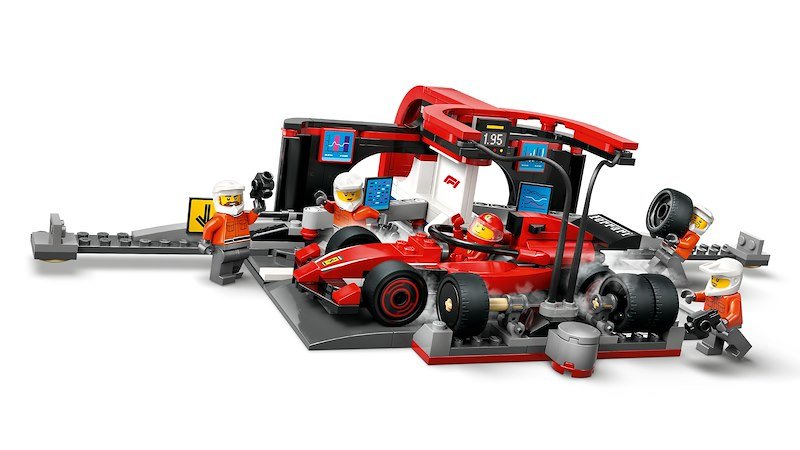 Lego® City Pit Stop e meccanici con monoposto Ferrari F1 (60443)