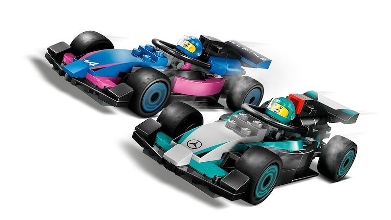 Lego City Garage con monoposto Mercedes-AMG e Alpine F1 60444