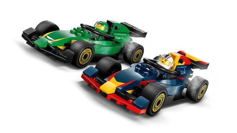 Lego City Autotrasportatore F1 con monoposto RB20 e AMR24 F1 60445