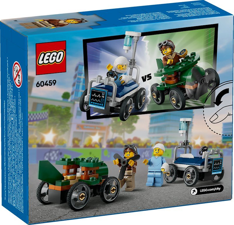 Lego® City Pack veicoli da corsa: aereo contro letto d’ospedale 60459