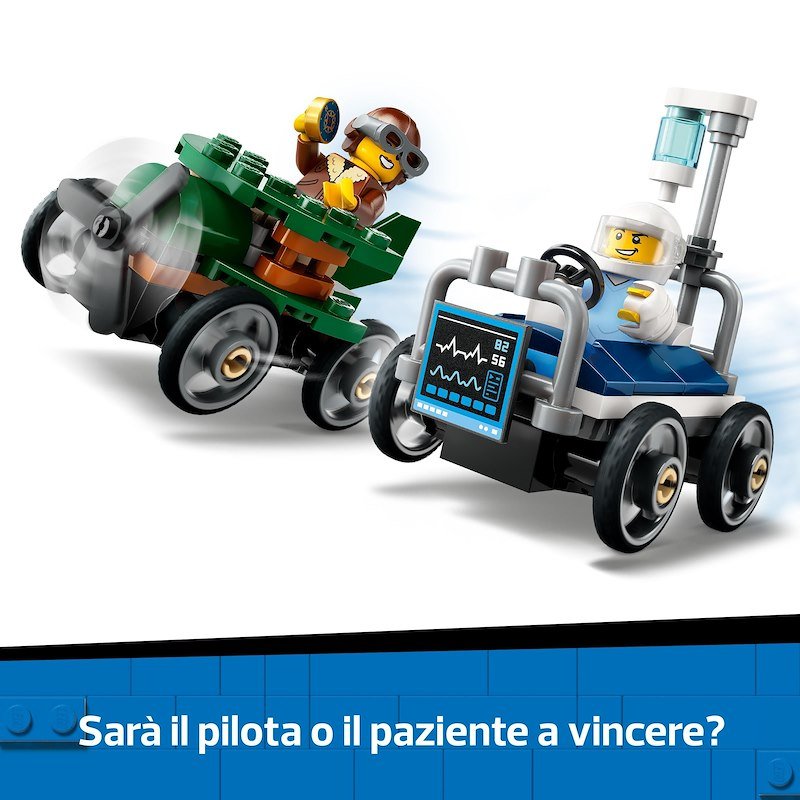 Lego® City Pack veicoli da corsa: aereo contro letto d’ospedale 60459