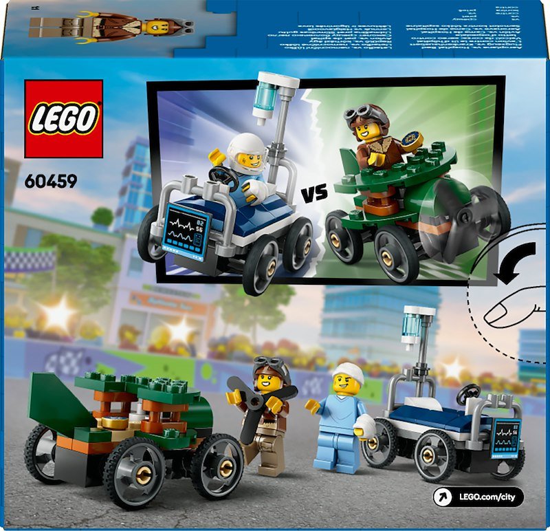 Lego® City Pack veicoli da corsa: aereo contro letto d’ospedale 60459
