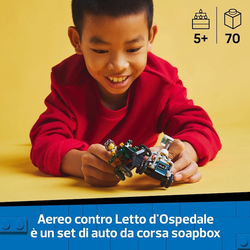 Lego® City Pack veicoli da corsa: aereo contro letto d’ospedale 60459