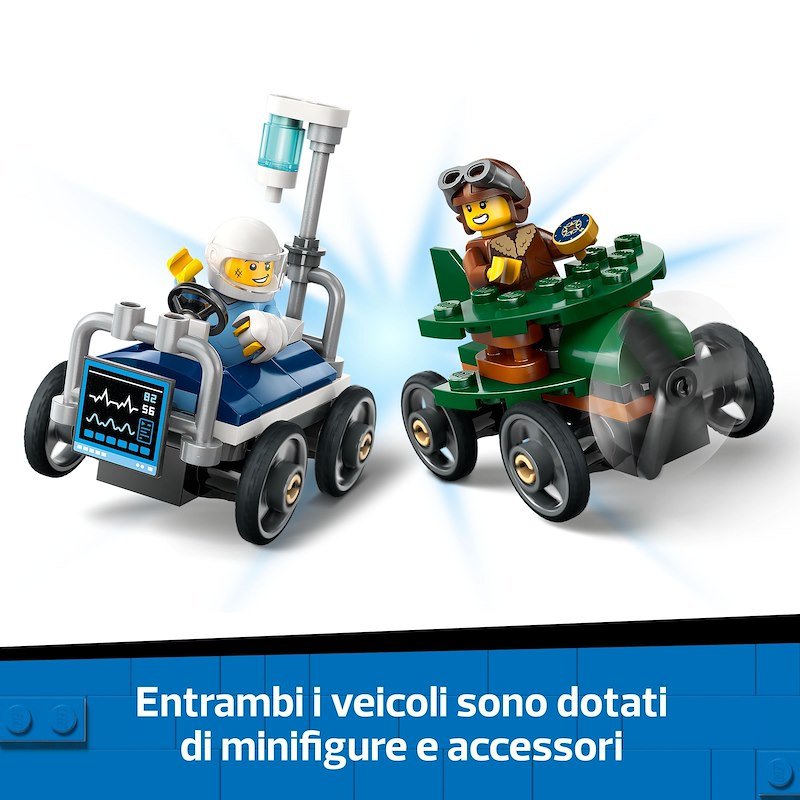 Lego® City Pack veicoli da corsa: aereo contro letto d’ospedale 60459