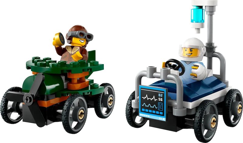 Lego® City Pack veicoli da corsa: aereo contro letto d’ospedale 60459