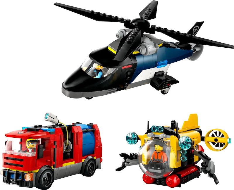Lego® ELICOTTERO,AUTOPOMPA ESOTTOMARINO-60642