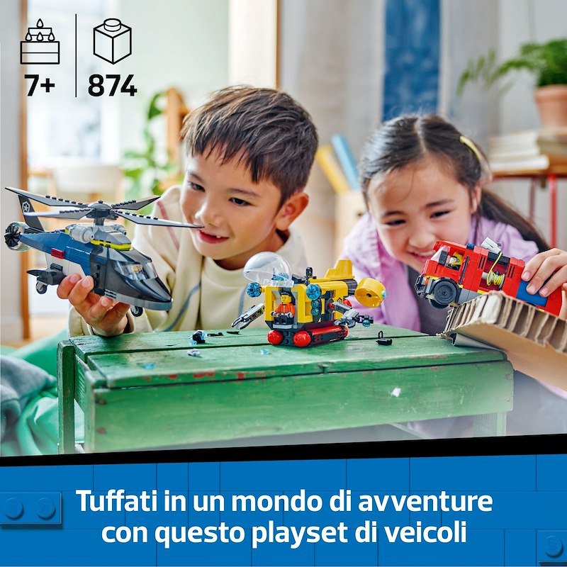 Lego® ELICOTTERO,AUTOPOMPA ESOTTOMARINO-60642