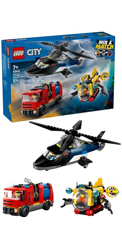 Lego® ELICOTTERO,AUTOPOMPA ESOTTOMARINO-60642