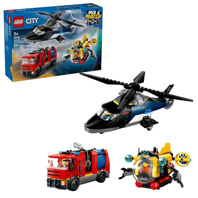 Lego® ELICOTTERO,AUTOPOMPA ESOTTOMARINO-60642
