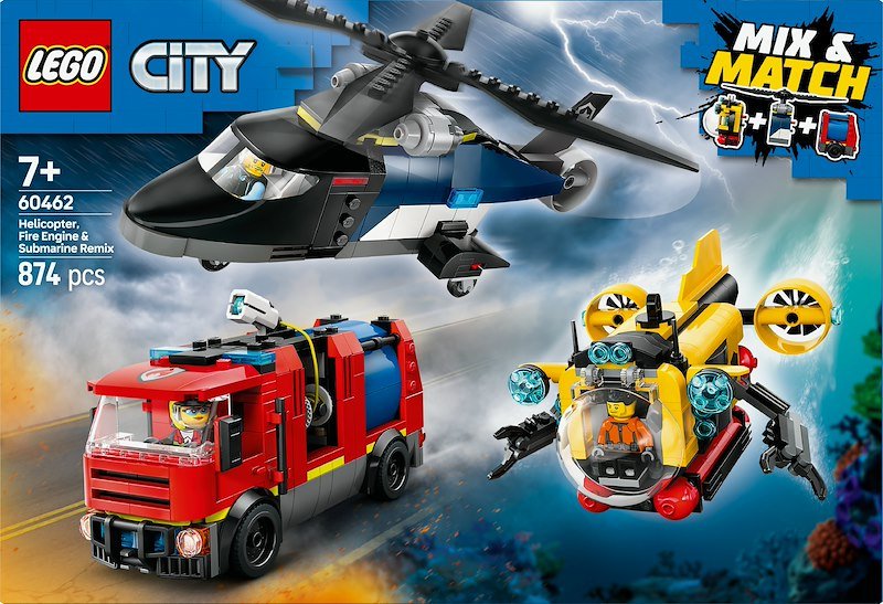 Lego® ELICOTTERO,AUTOPOMPA ESOTTOMARINO-60642