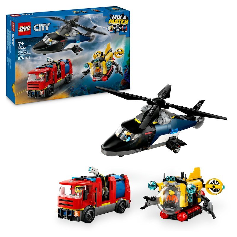 Lego® ELICOTTERO,AUTOPOMPA ESOTTOMARINO-60642