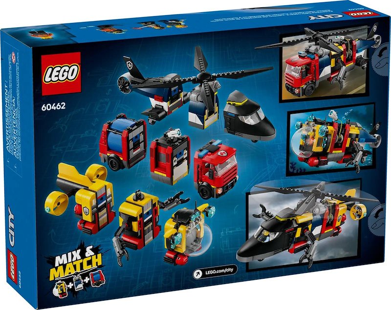 Lego® ELICOTTERO,AUTOPOMPA ESOTTOMARINO-60642