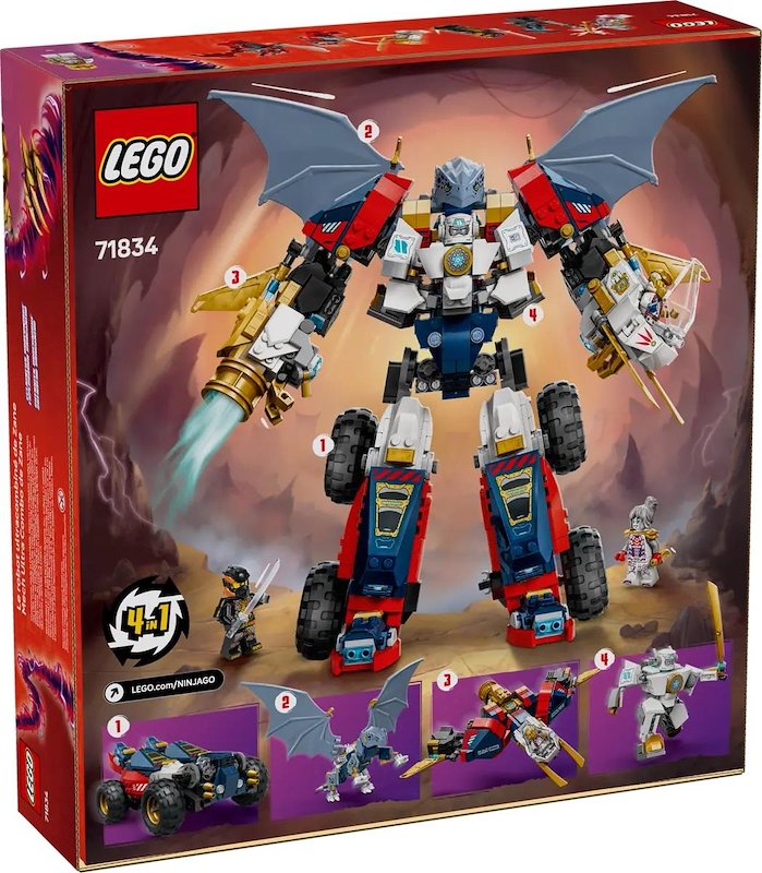 Lego Ninjago Mech Ultra Combinatore di Zane 71834