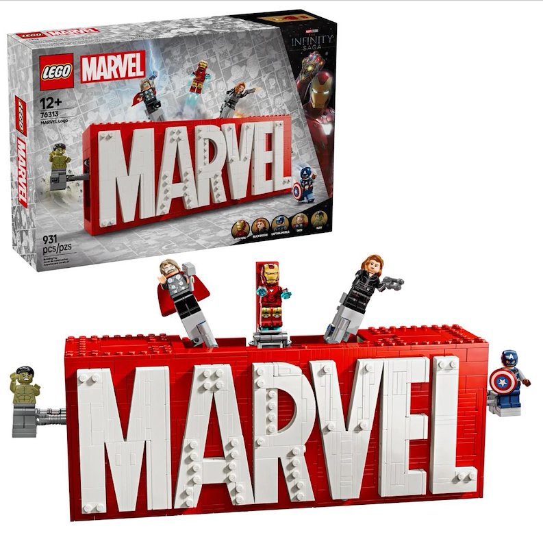 Lego Marvel Logo e minifigure 76313