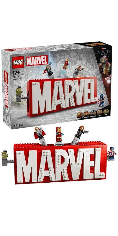 Lego Marvel Logo e minifigure 76313