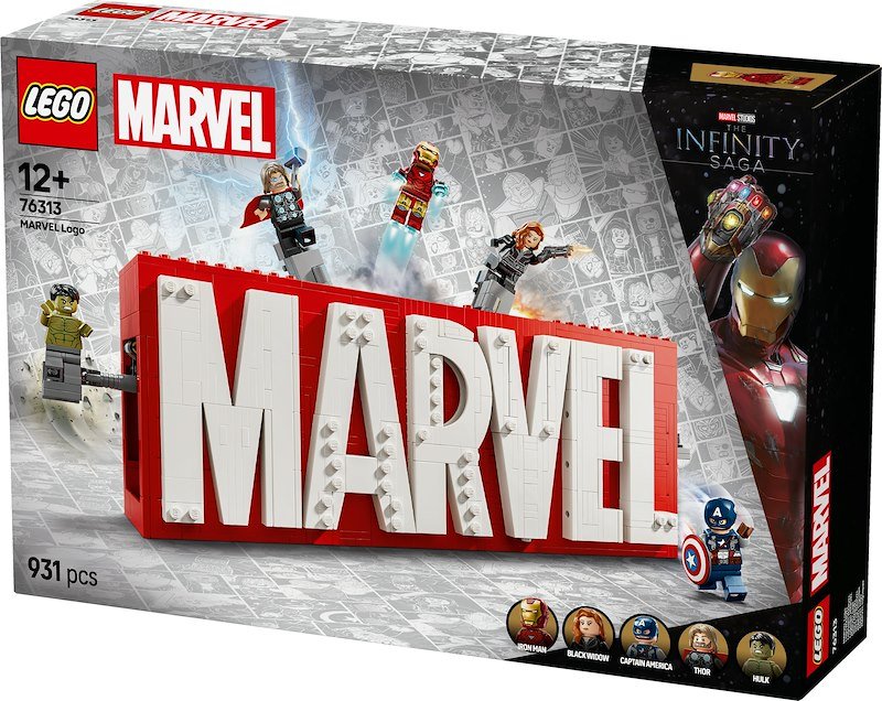 Lego Marvel Logo e minifigure 76313