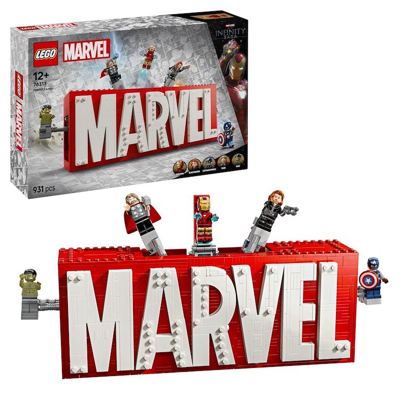 Lego Marvel Logo e minifigure 76313
