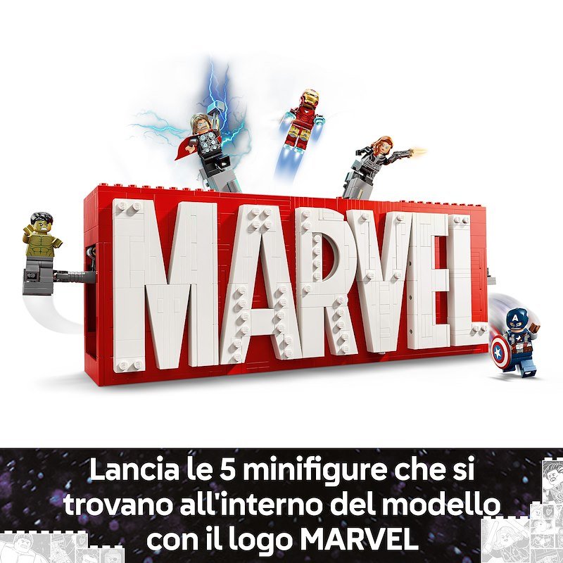 Lego Marvel Logo e minifigure 76313