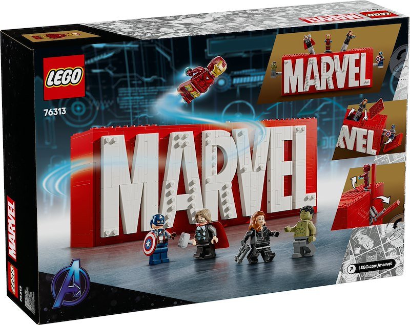 Lego Marvel Logo e minifigure 76313